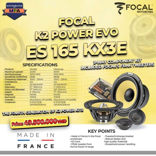 Focal K2 Power Evo ES 165 KX3E - Loa 3 đường tiếng