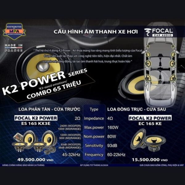 Focal K2 Power ES 165 KX3E & EC 165 KE - Combo loa 2 đường tiếng