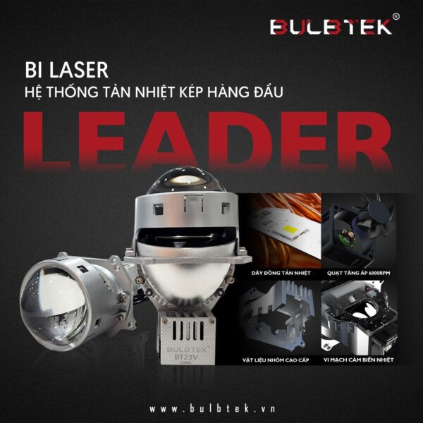 Đèn Bi Laser Ô Tô Leader Bulbtek - Hình ảnh 4