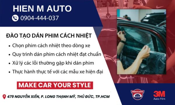 Khóa học đào tạo dán phim cách nhiệt-HIEN M AUTO