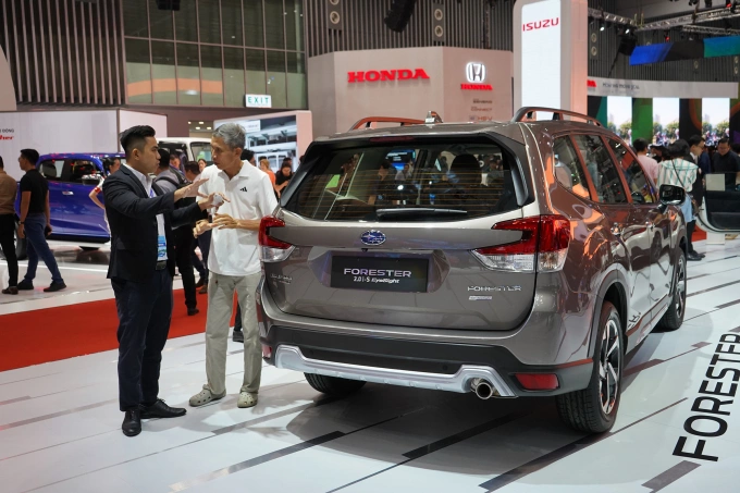 Mẫu Forester trưng bày tại triển lãm VMS ở TP HCM, tháng 10/2024