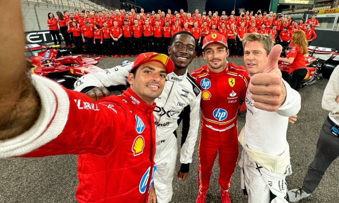 Brad Pitt và các tay đua F1