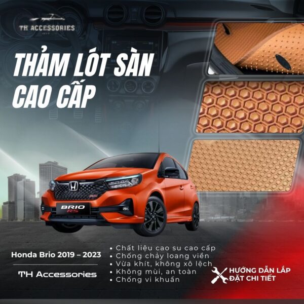 Thảm Lót Sàn Honda Brio 2019-2023: Cao Cấp, Giá Tốt