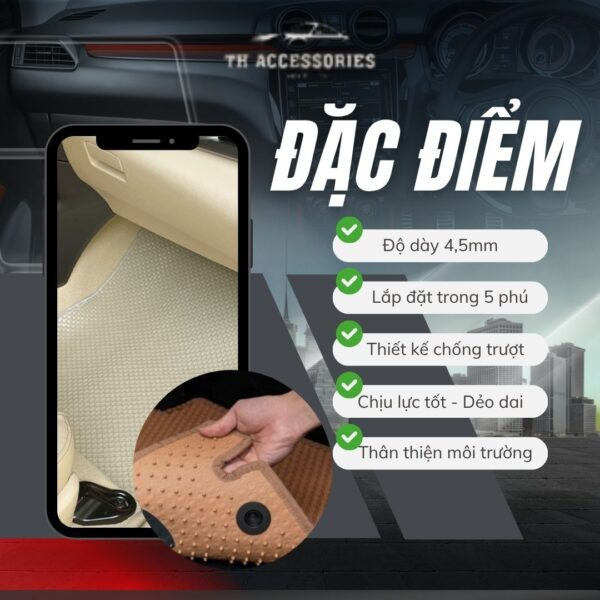Thảm Lót Sàn Xe Accent 2023-2025 Cao Cấp - Hình ảnh 3
