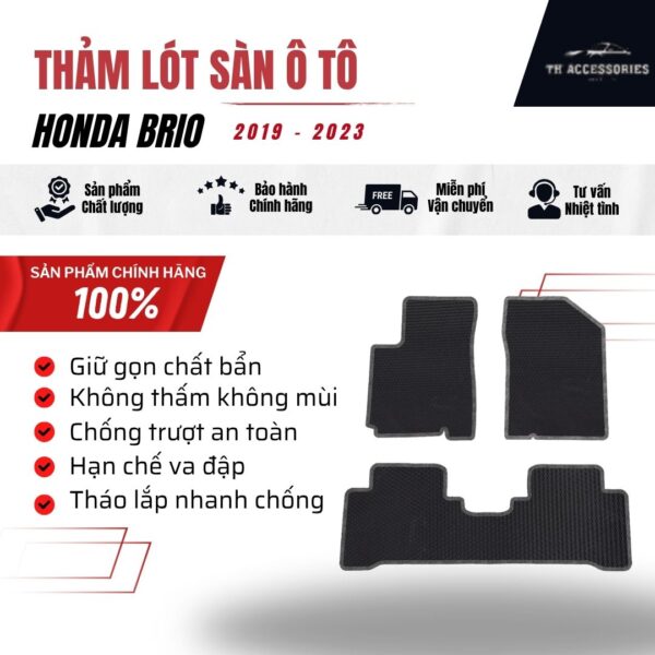 Thảm Lót Sàn Honda Brio 2019-2023: Cao Cấp, Giá Tốt - Hình ảnh 5