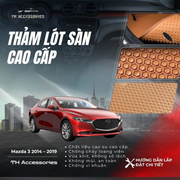 Thảm Lót Sàn Mazda 3 (2014-2019) Cao Cấp | HIEN M AUTO