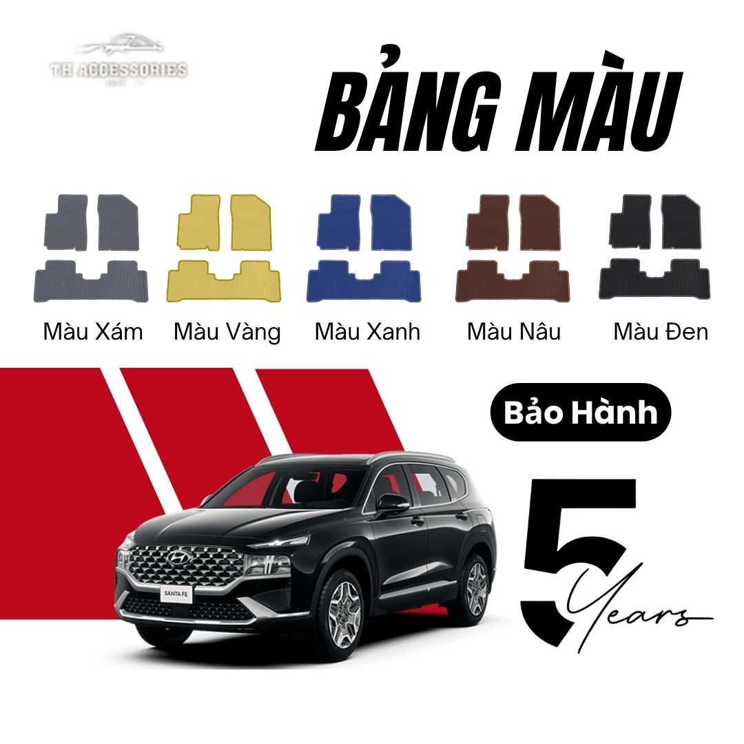 Thảm Lót Sàn Ô Tô DIAMOND cho Hyundai SantaFe 2021-2023
