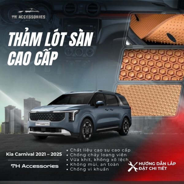 Thảm Lót Sàn Kia Carnival 2021-2025: Cao Cấp, Chính Hãng | HIEN M AUTO