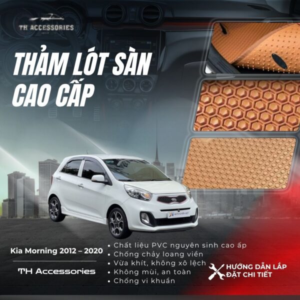 Thảm Lót Sàn Kia Morning 2012-2020: Bảo Vệ Xe, Giá Tốt | HIEN M AUTO - Hình ảnh 2