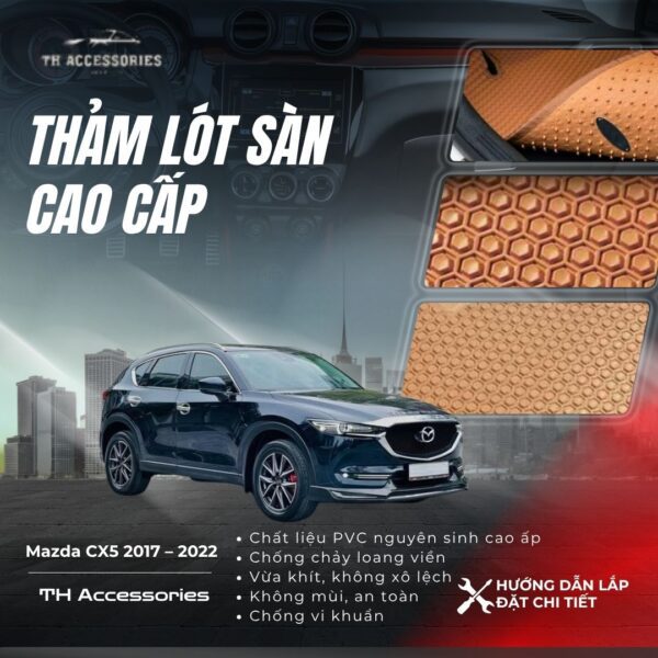 Thảm Lót Sàn Mazda CX5 (2017-2022) Cao Cấp | HIEN M AUTO - Hình ảnh 2