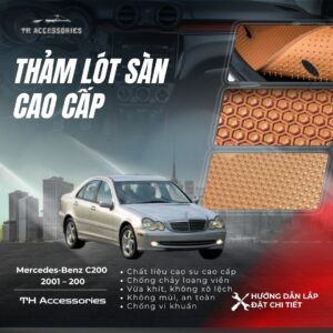 Thảm Lót Sàn Mercedes C200 2001-2002: Cao Cấp