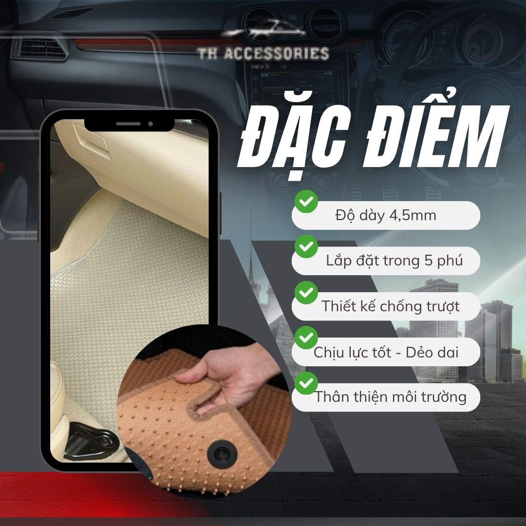 Thảm lót sàn Diamond cho xe MG5 tại HIEN M AUTO