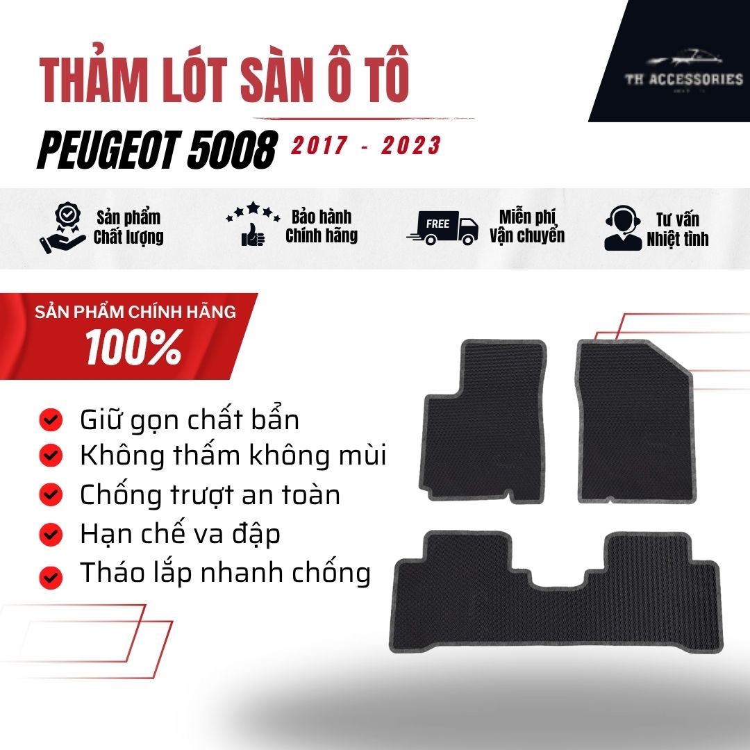 Vệ sinh thảm lót sàn Peugeot 5008