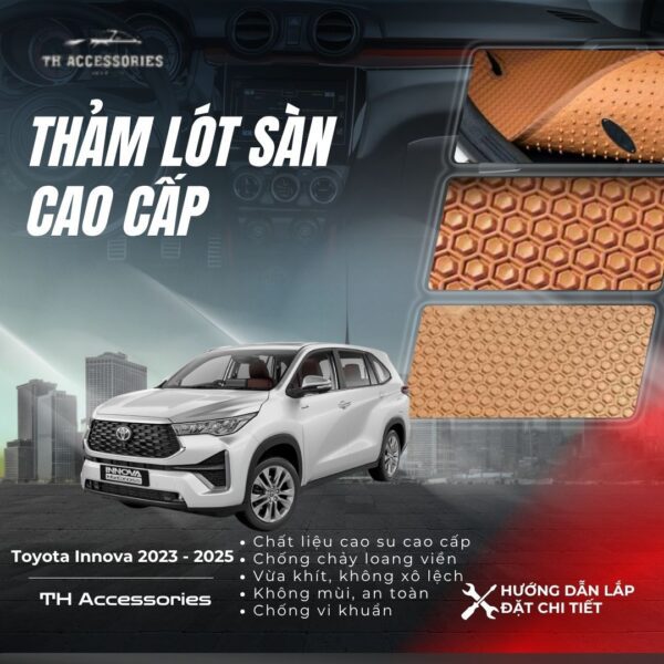 Thảm Lót Sàn Toyota Innova 2023-2025: Nâng Cấp Nội Thất | HIEN M AUTO