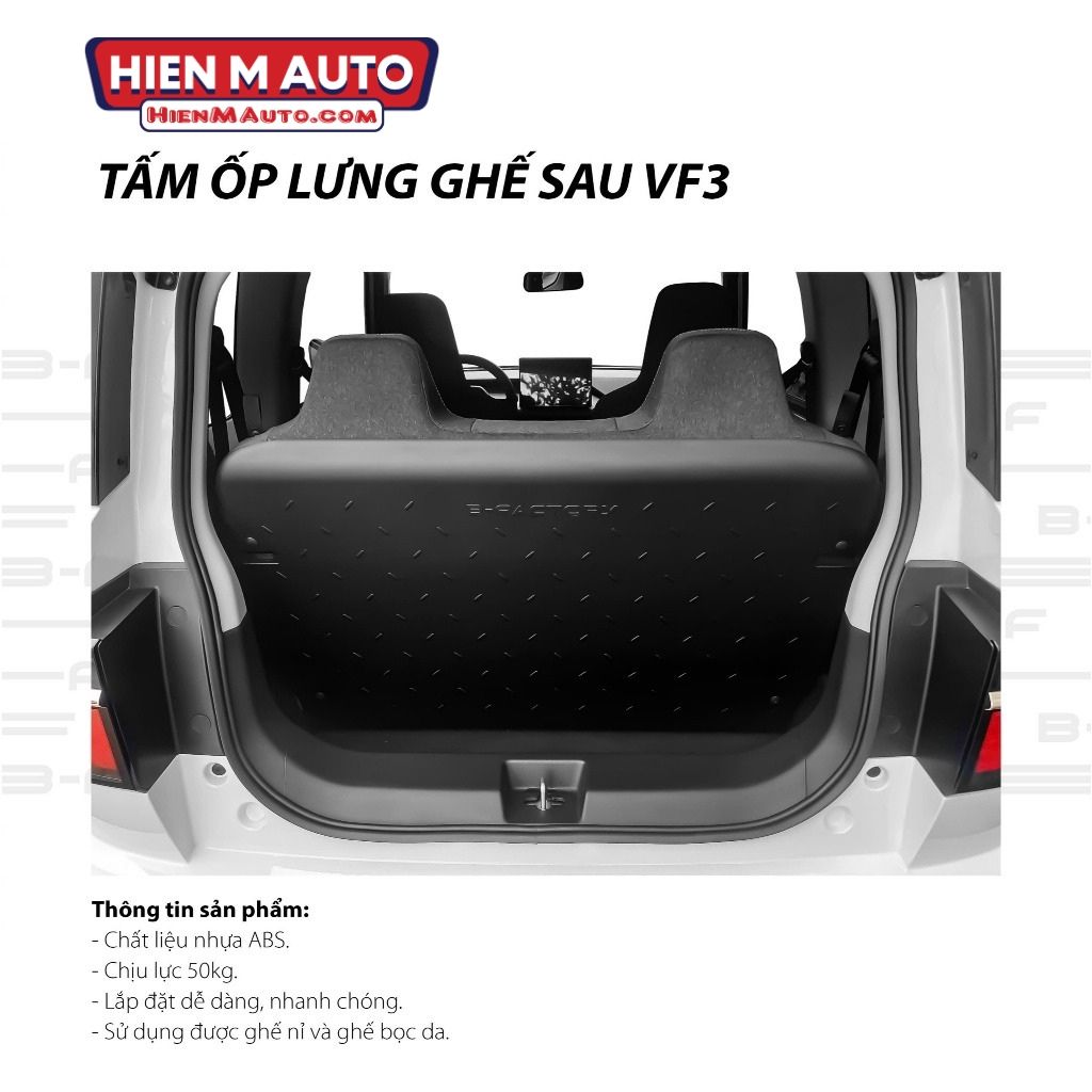 Tấm ốp lưng ghế sau xe Vinfast VF3 B-Factory tổng quan