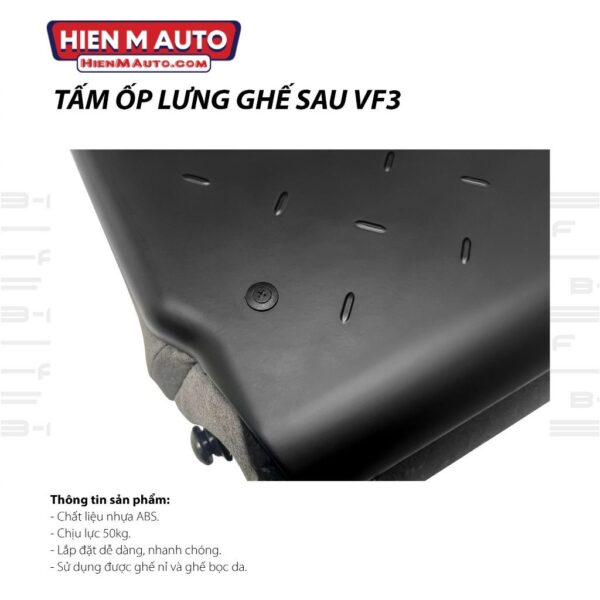 Tấm Ốp Lưng Ghế Sau Xe Vinfast VF3 - B-Factory - Hình ảnh 2