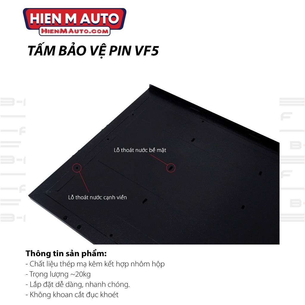 Tấm bảo vệ pin B-Factory chất liệu khung sắt mạ kẽm