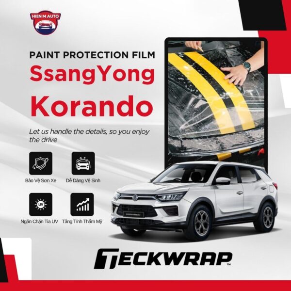 Dán PPF Teckwrap cho SsangYong Korando