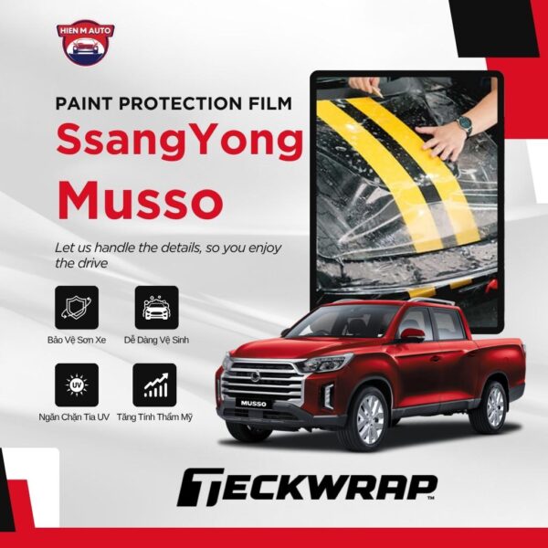 Dán PPF Teckwrap cho SsangYong Musso